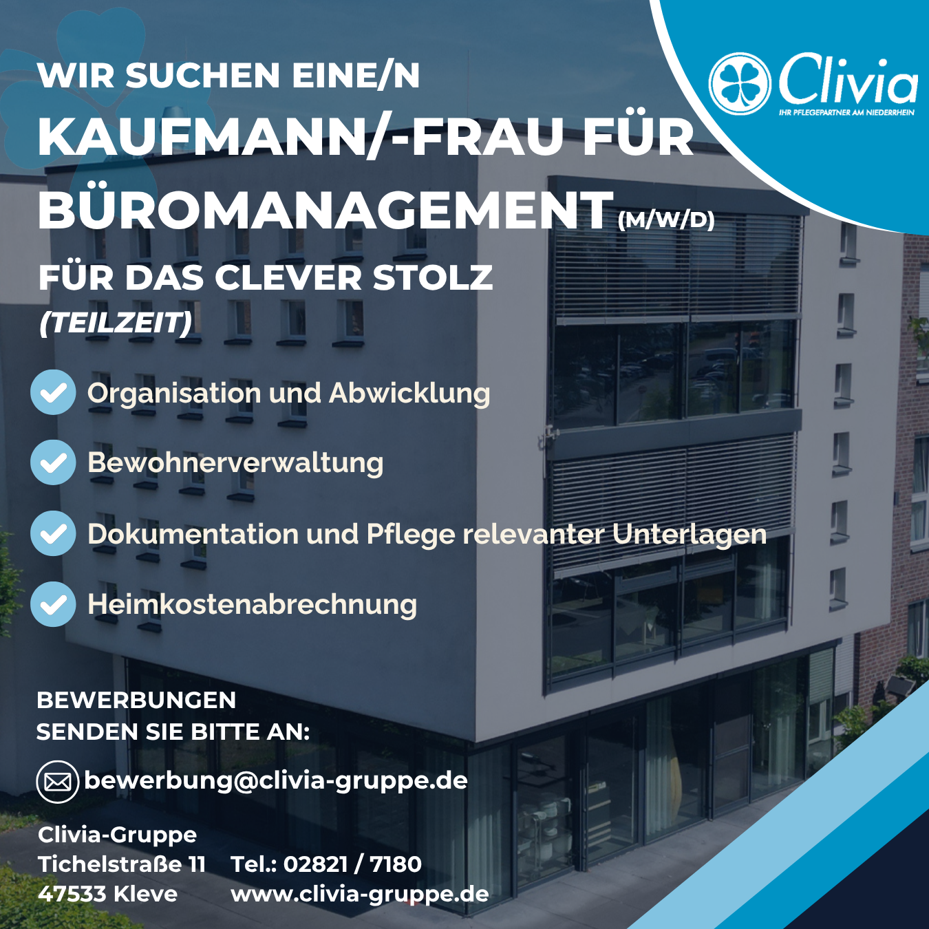 Kaufmann/frau (m/w/d) für Büromanagement Clever Stolz
