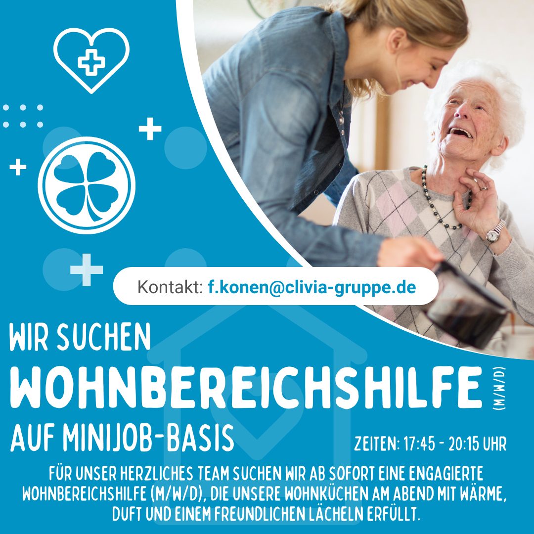 Wohnbereichshilfe (mwd) auf Minijob-Basis Wohnbereichshilfe
